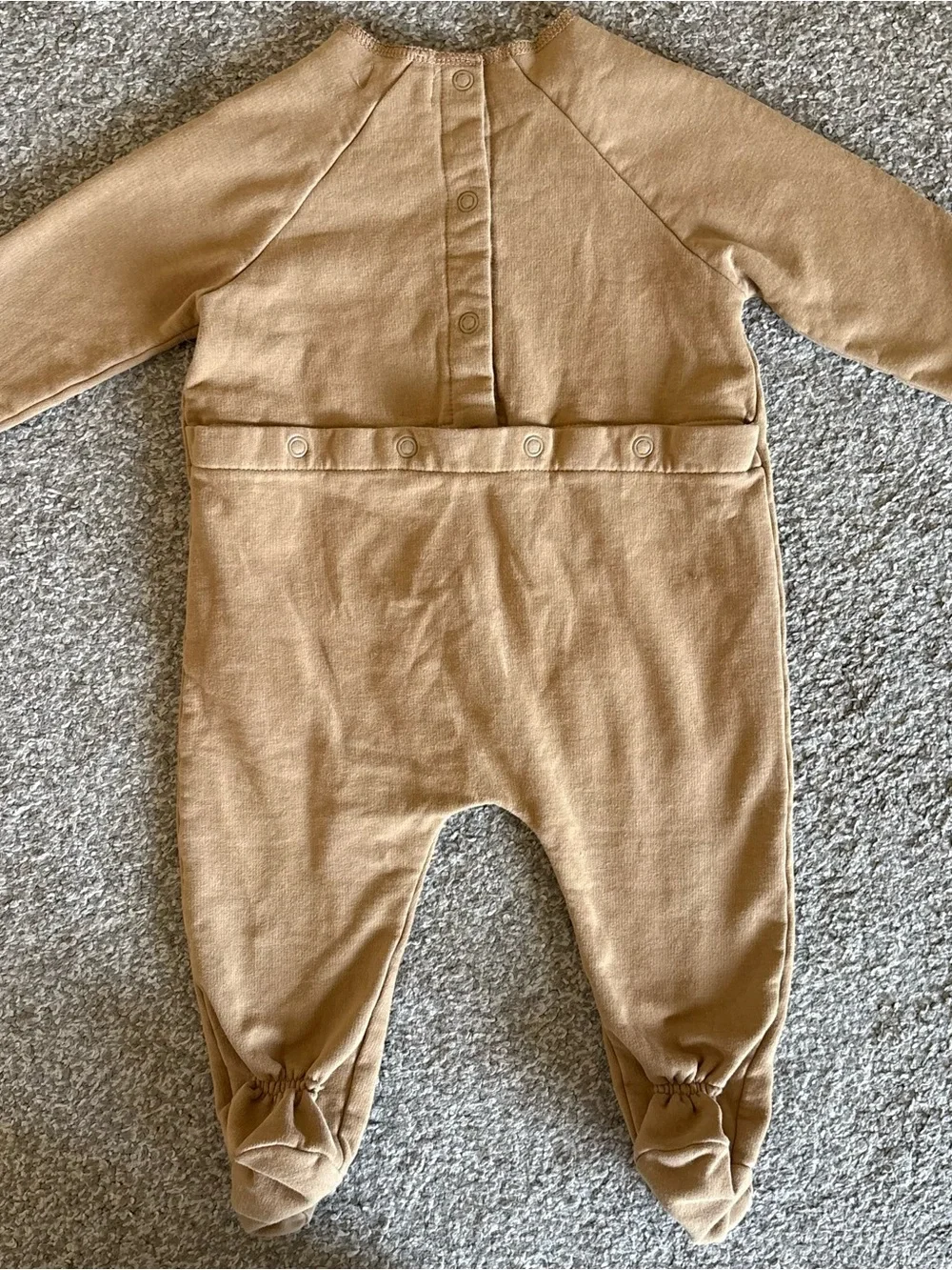 Neutral Tan Footed One-Piece for Kids